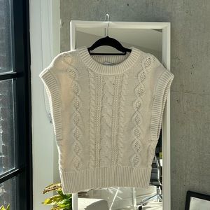 & Other Stories Fitted Cable Knit Vest